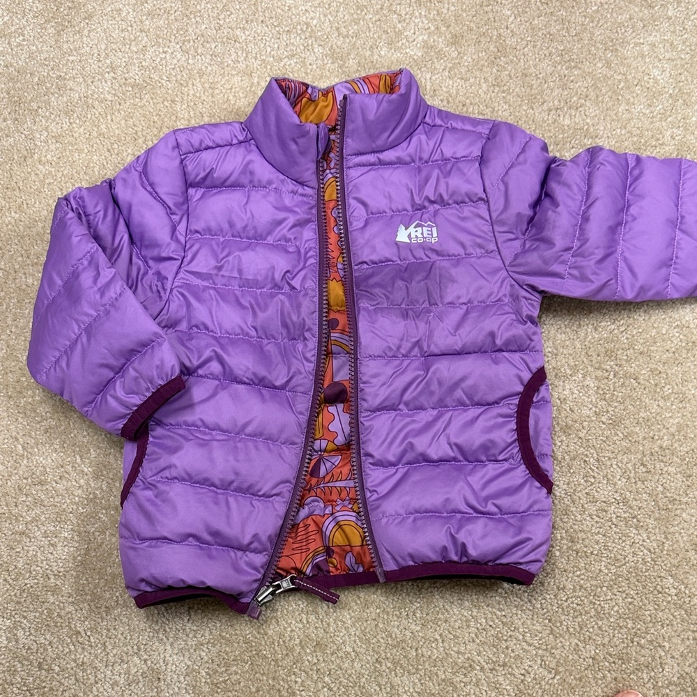 REI Reversible Vibrant Purple Quilted Jacket
